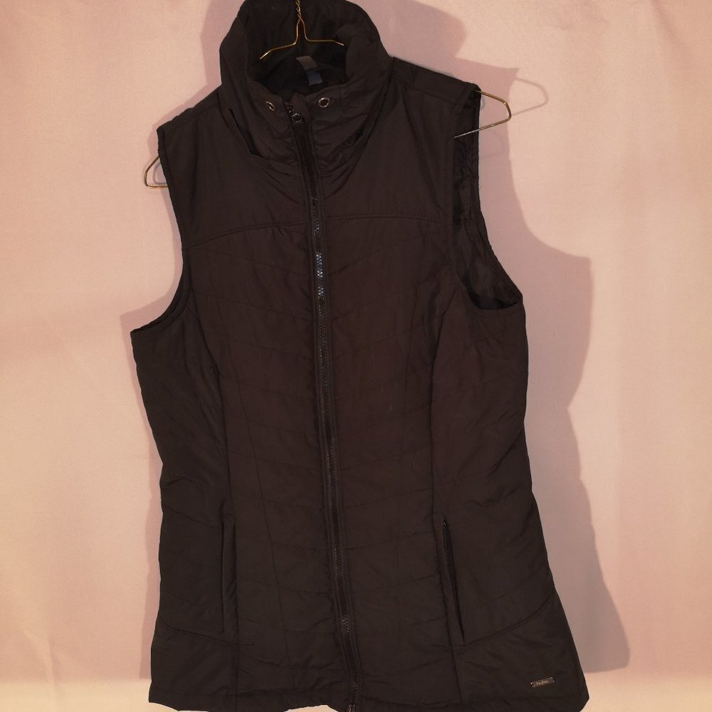 Hyba Ladies Black Full Zip Lightweight Puffy Vest
